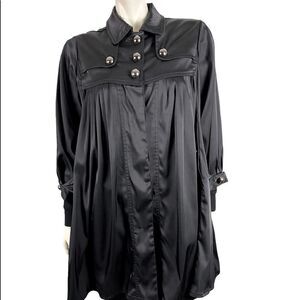 Romeo & Juliet Couture Black Swing Coat Size Large